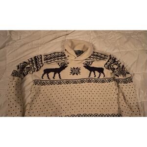 Vtg Polo Ralph Lauren Sweater Men 2XL Knit Shawl Collar Fair Isle Wool Angora